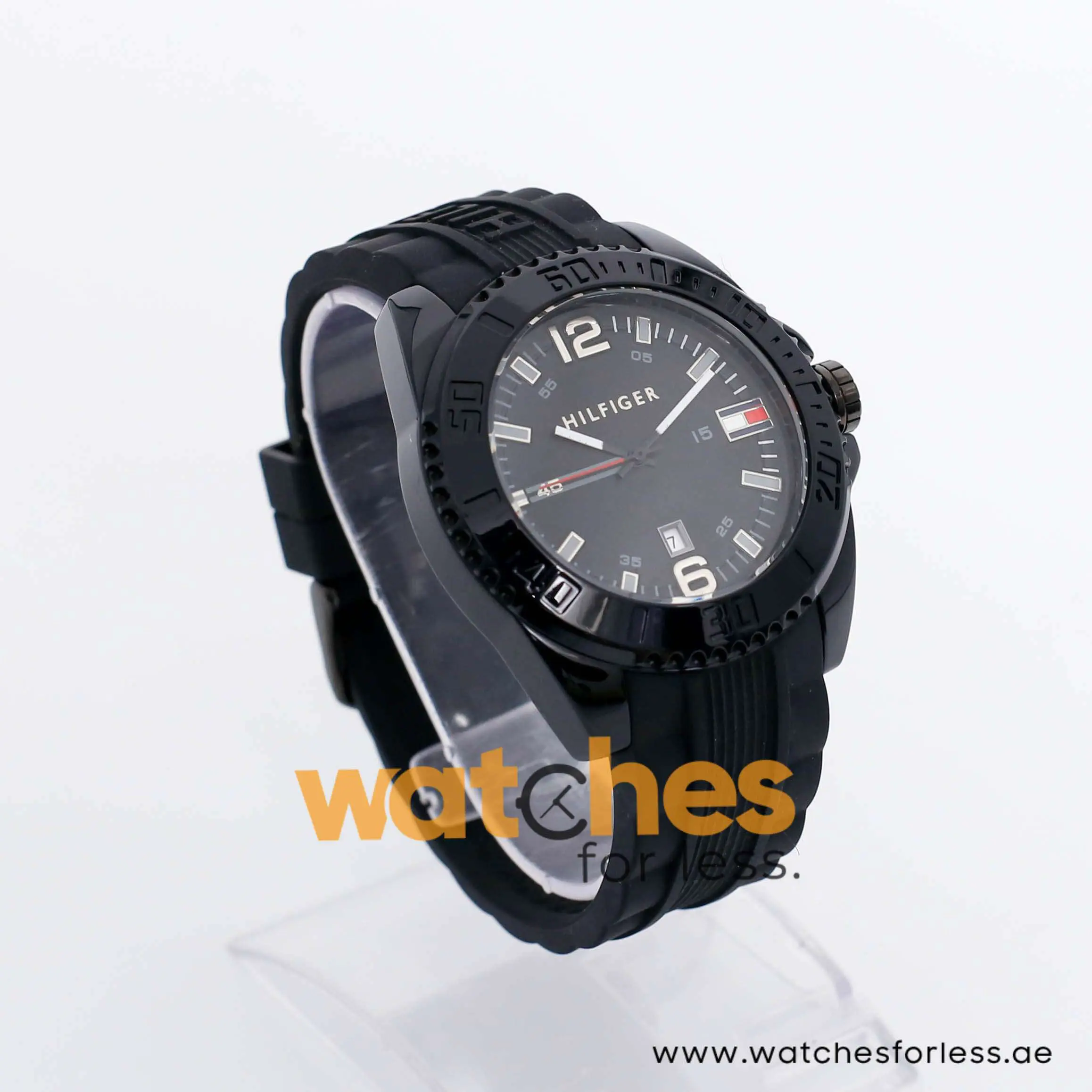 Tommy Hilfiger Men’s Quartz Black Silicone Strap Black Dial 46mm Watch 1791041 UAE DUBAI AJMAN SHARJAH ABU DHABI RAS AL KHAIMA UMM UL QUWAIN ALAIN FUJAIRAH