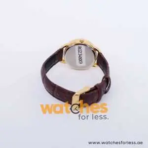 Lorus Women’s Quartz Brown Leather Strap White Dial 28mm Watch RG234NX9