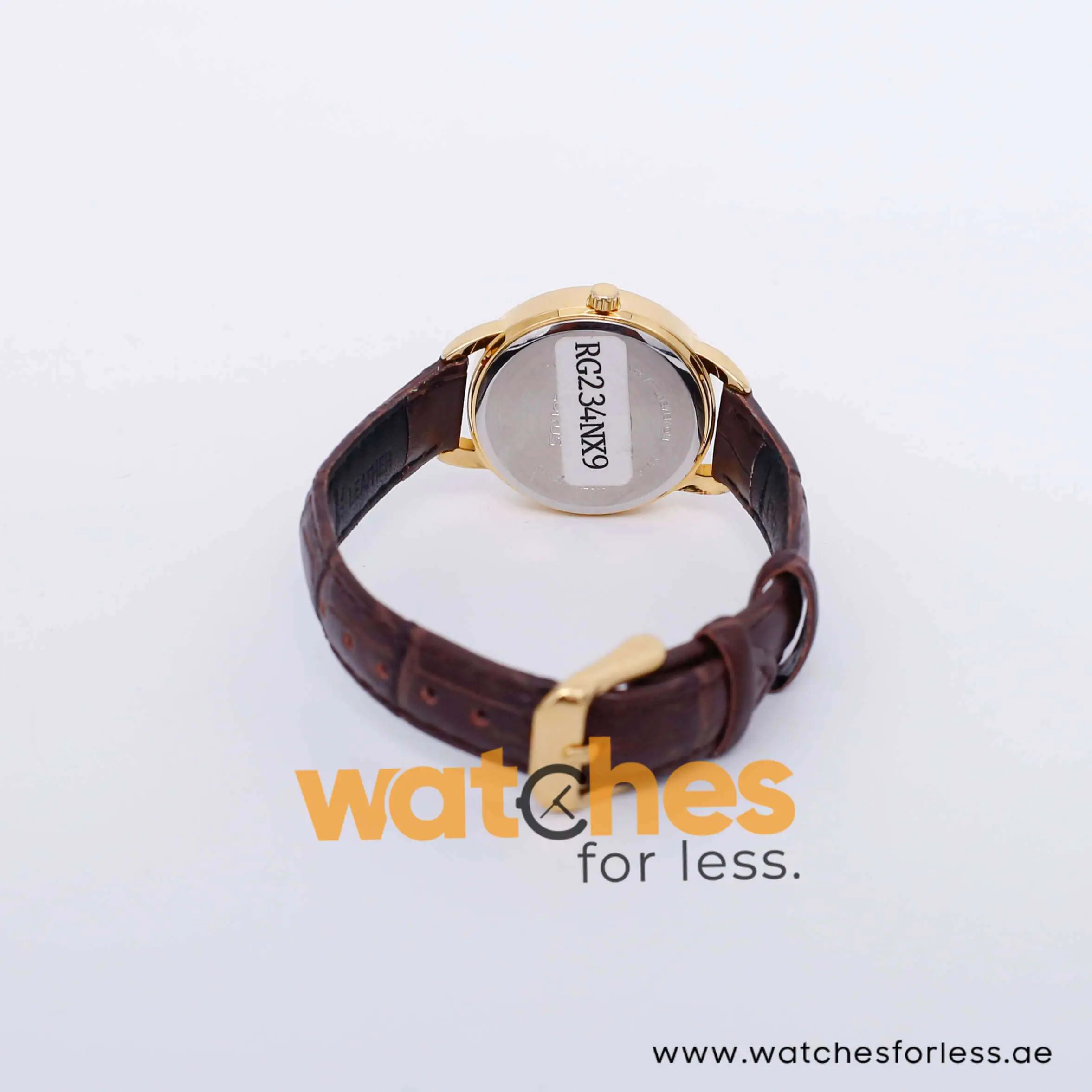 Lorus Women’s Quartz Brown Leather Strap White Dial 28mm Watch RG234NX9
