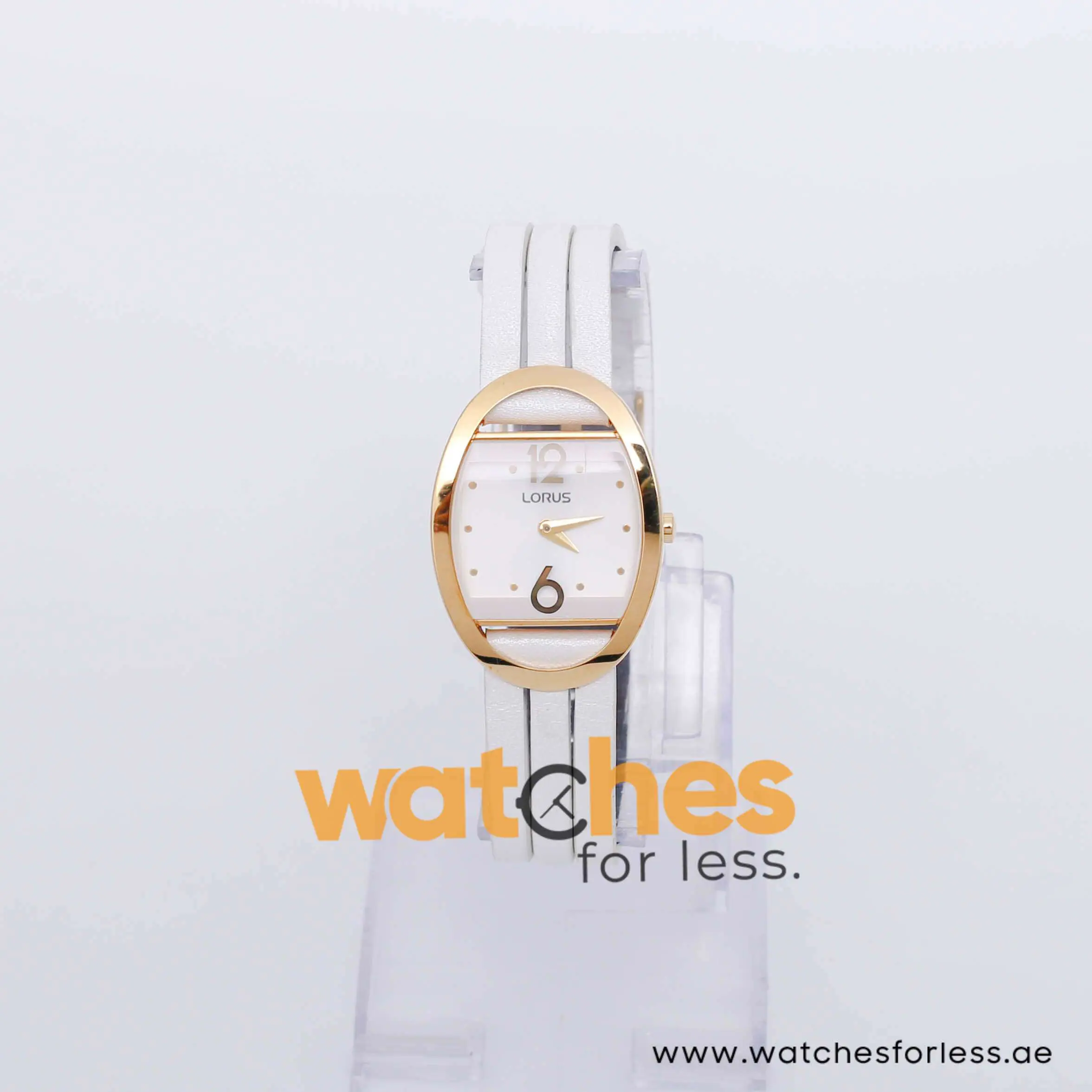Lorus Women’s Quartz White Leather Strap White Dial 27mm Watch RRW14EX9