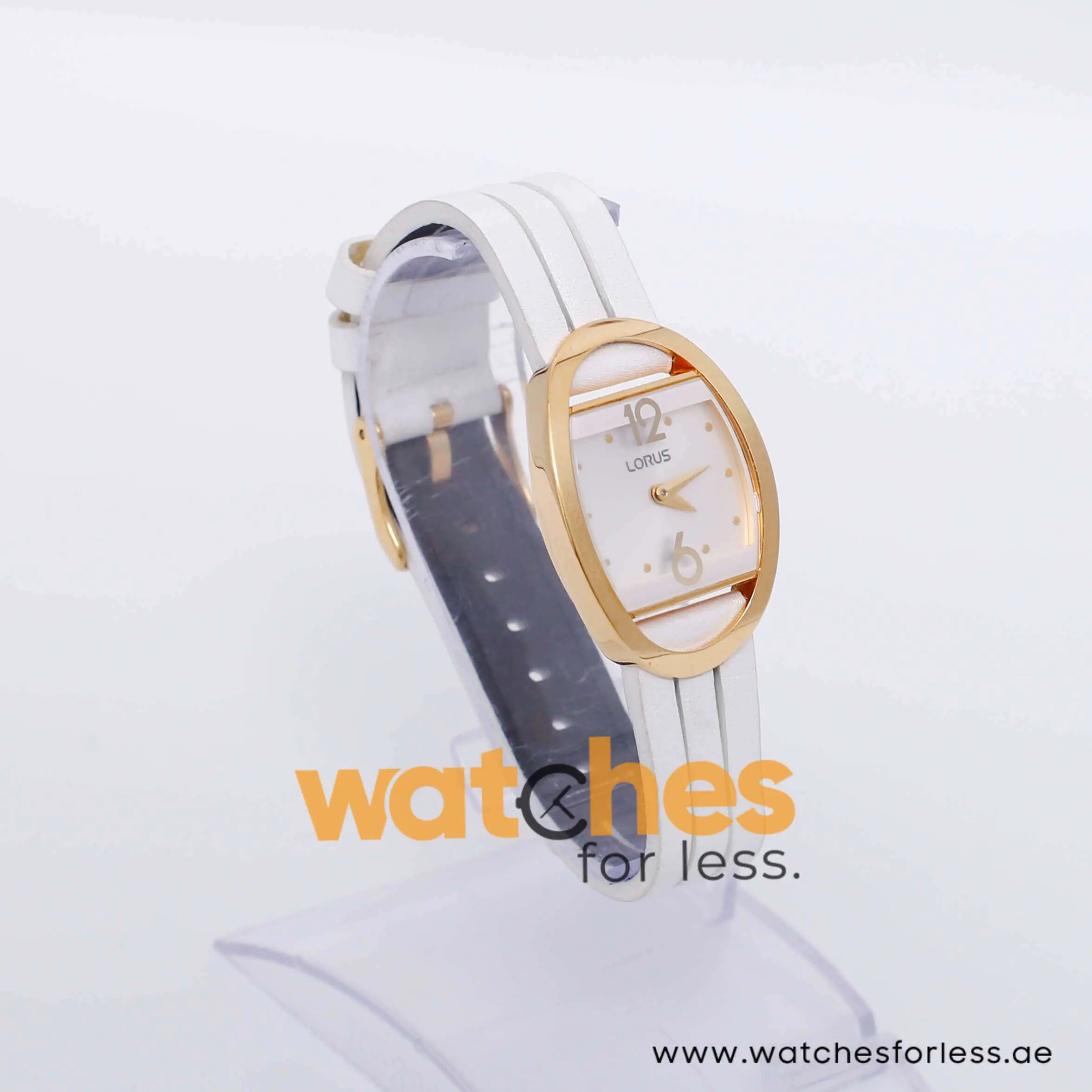 Lorus Women’s Quartz White Leather Strap White Dial 27mm Watch RRW14EX9