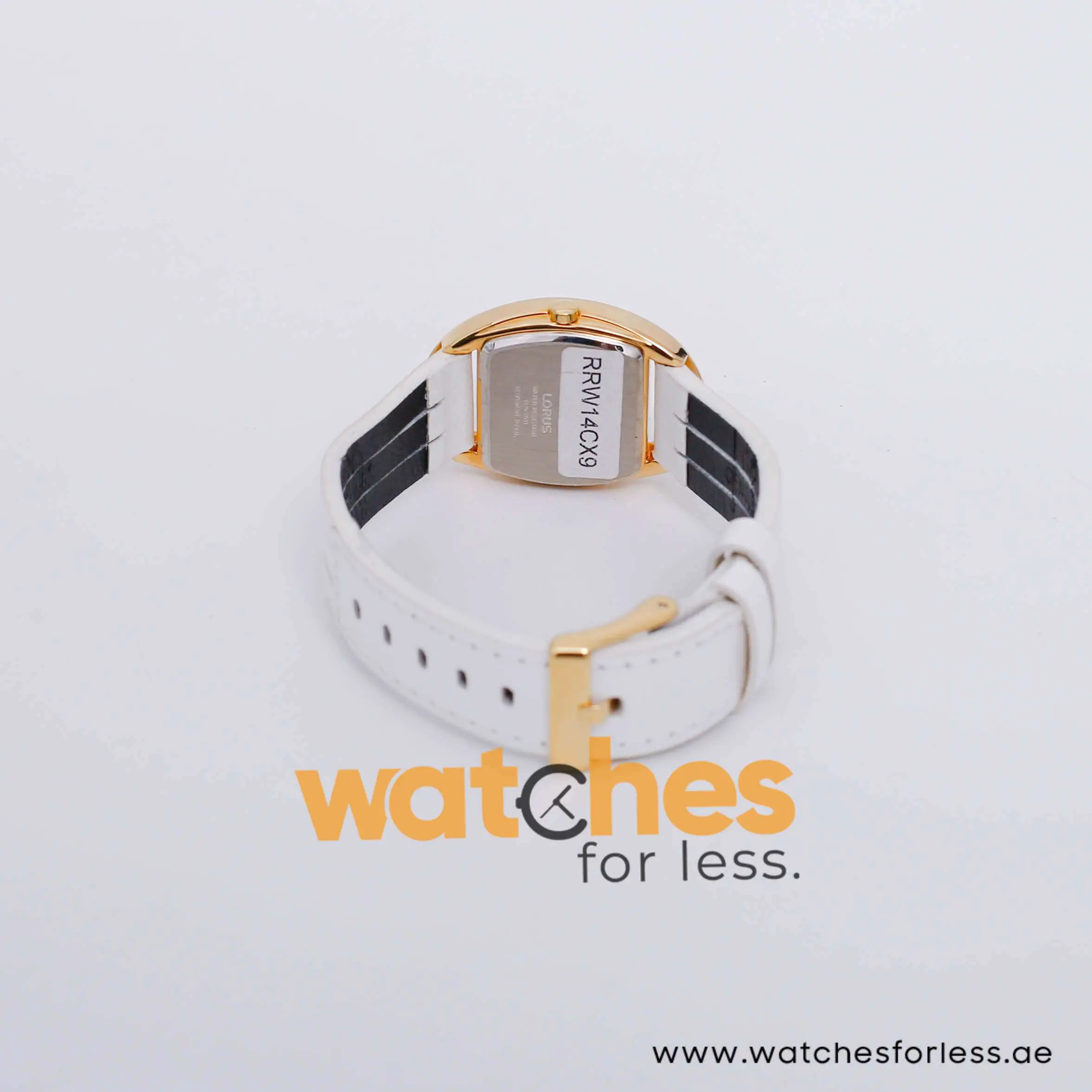 Lorus Women’s Quartz White Leather Strap White Dial 27mm Watch RRW14EX9