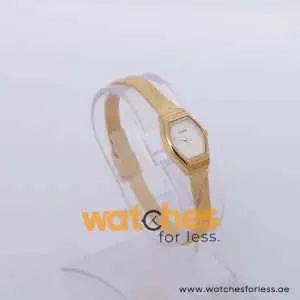 Lorus Women’s Quartz Gold Stainless Steel White Dial 18mm Watch RJ462BX9