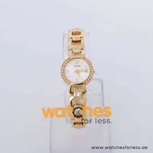 Lorus Women’s Quartz Gold Stainless Steel Silver Sunray Dial 24mm Watch RXT82DX9