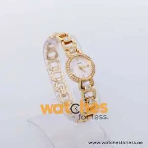 Lorus Women’s Quartz Gold Stainless Steel Silver Sunray Dial 24mm Watch RXT82DX9