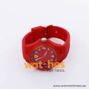 Ferrari Men’s Quartz Red Silicone Strap Red Dial 44mm Watch 830007