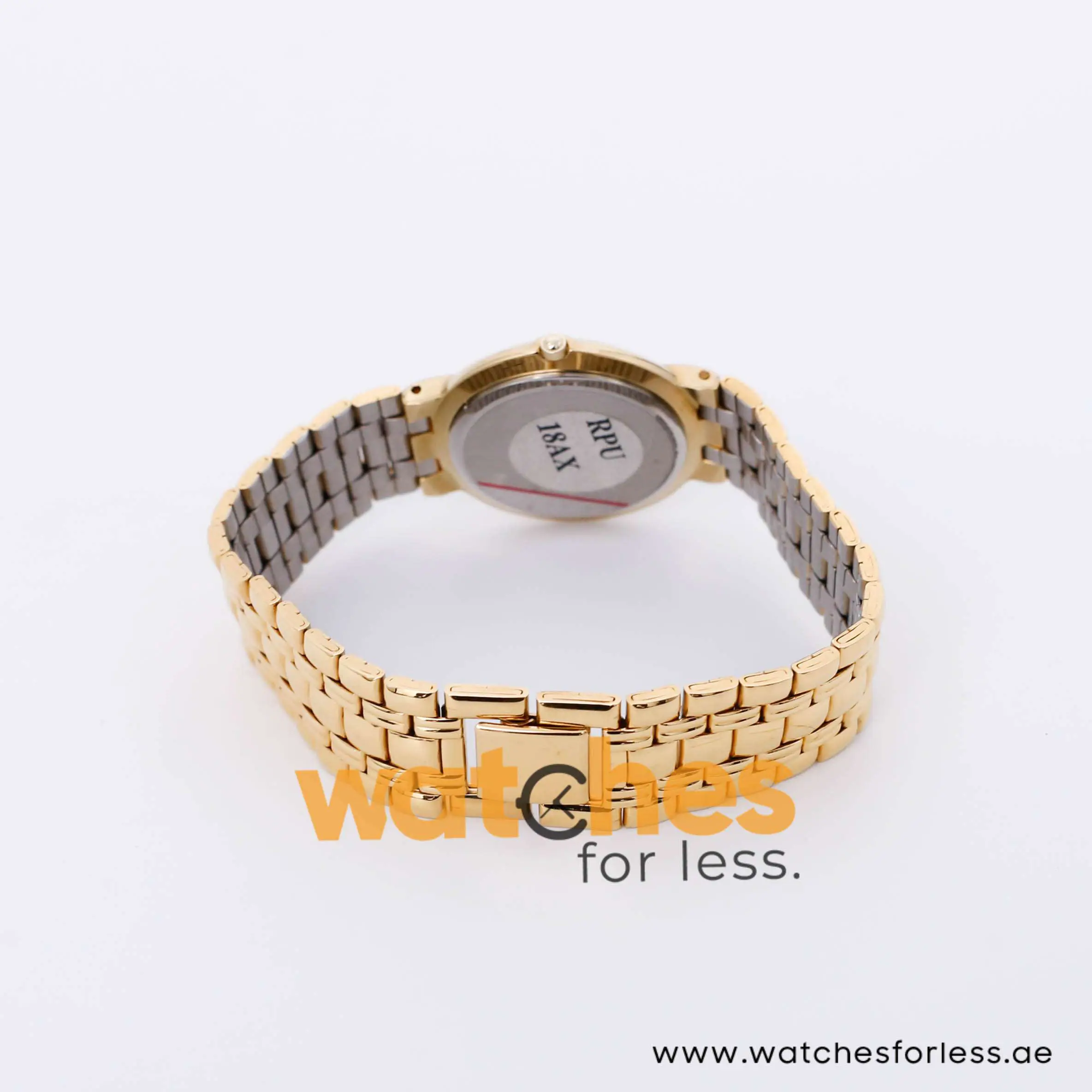 Lorus Women’s Quartz Gold Stainless Steel White Dial 33mm Watch RPU18AX
