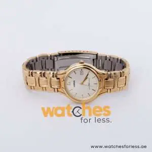 Lorus Men’s Quartz Gold Stainless Steel Champagne Dial 34mm Watch RXD66CX9