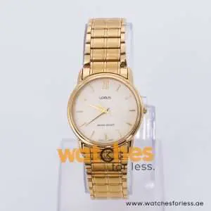 Lorus Women’s Quartz Gold Stainless Steel Beige Dial 31mm Watch RPU02AX