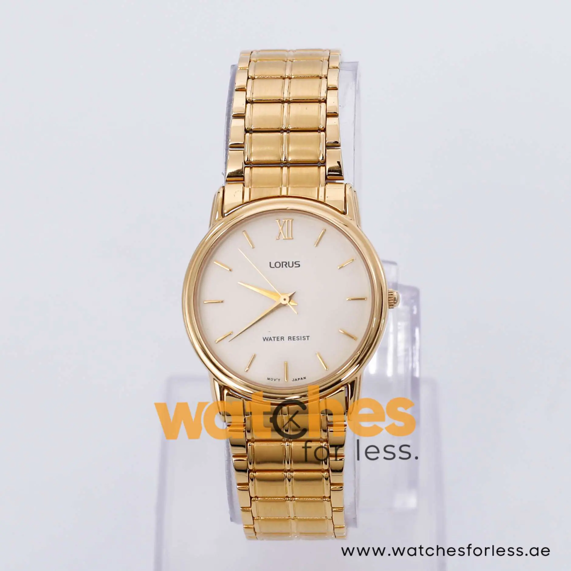 Lorus Women’s Quartz Gold Stainless Steel Beige Dial 31mm Watch RPU02AX