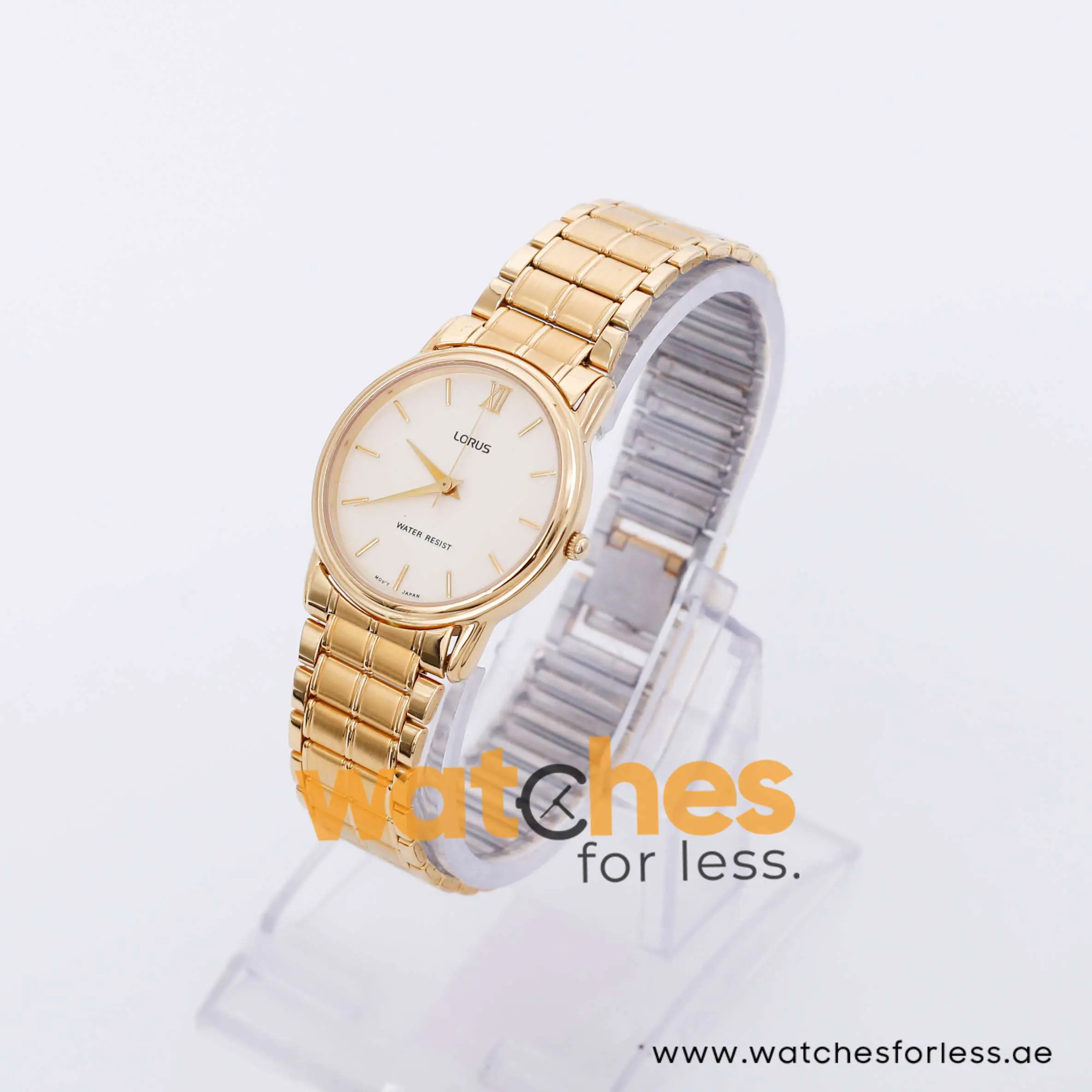 Lorus Women’s Quartz Gold Stainless Steel Beige Dial 31mm Watch RPU02AX