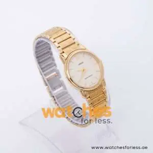 Lorus Women’s Quartz Gold Stainless Steel Beige Dial 31mm Watch RPU02AX