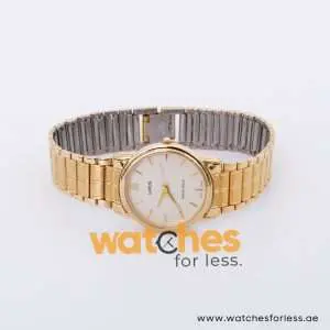 Lorus Women’s Quartz Gold Stainless Steel Beige Dial 31mm Watch RPU02AX