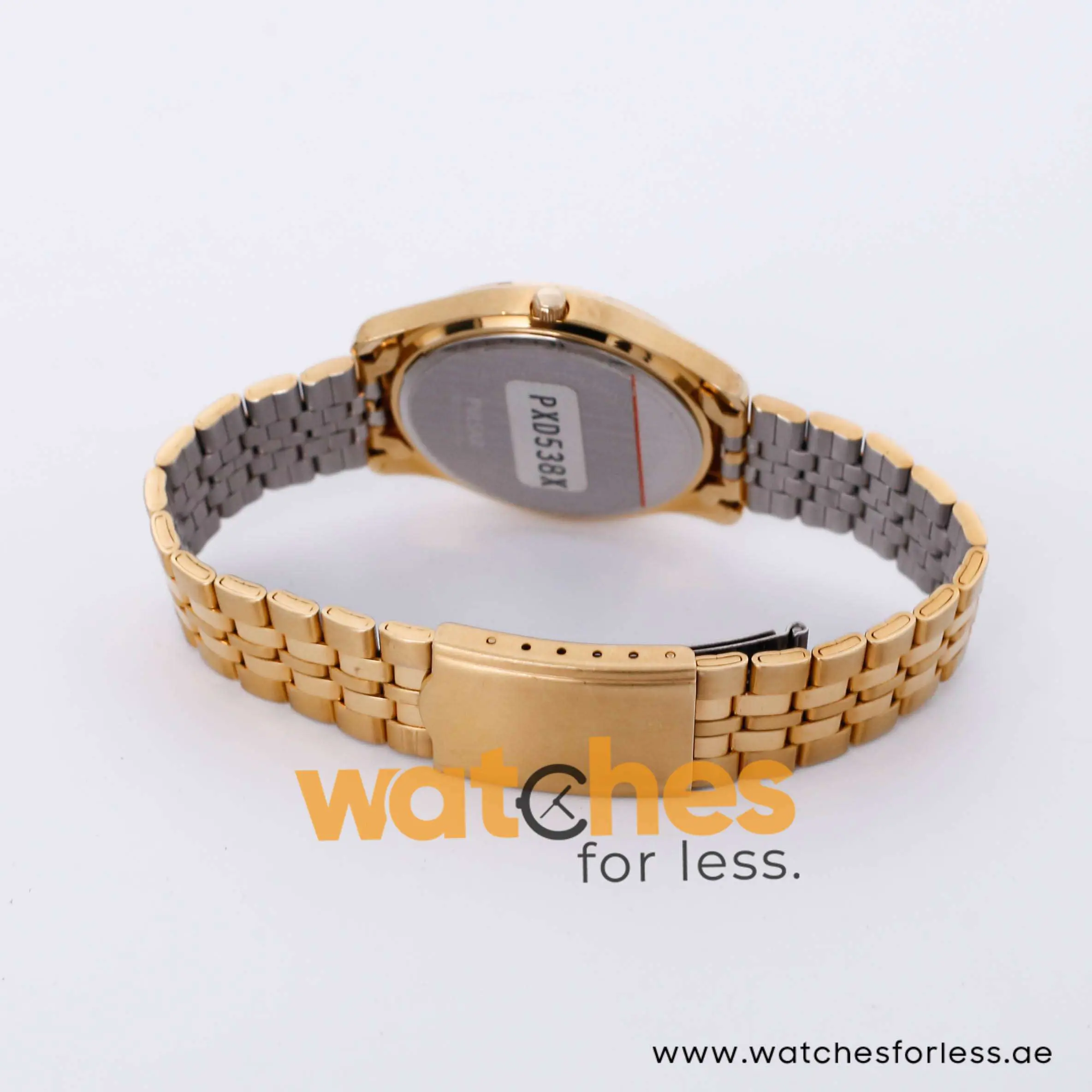 Pulsar Men’s Quartz Gold Stainless Steel Gold Dial 38mm Watch PXD538X