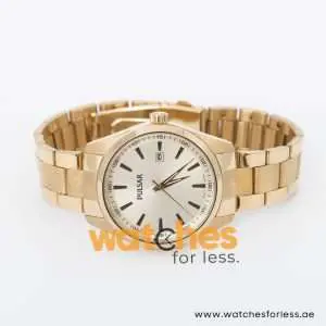 Pulsar Men’s Quartz Gold Stainless Steel Champagne Dial 40mm Watch PH9102X9