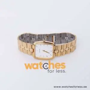 Pulsar Women’s Quartz Gold Stainless Steel White Dial 28mm Watch PRS508X