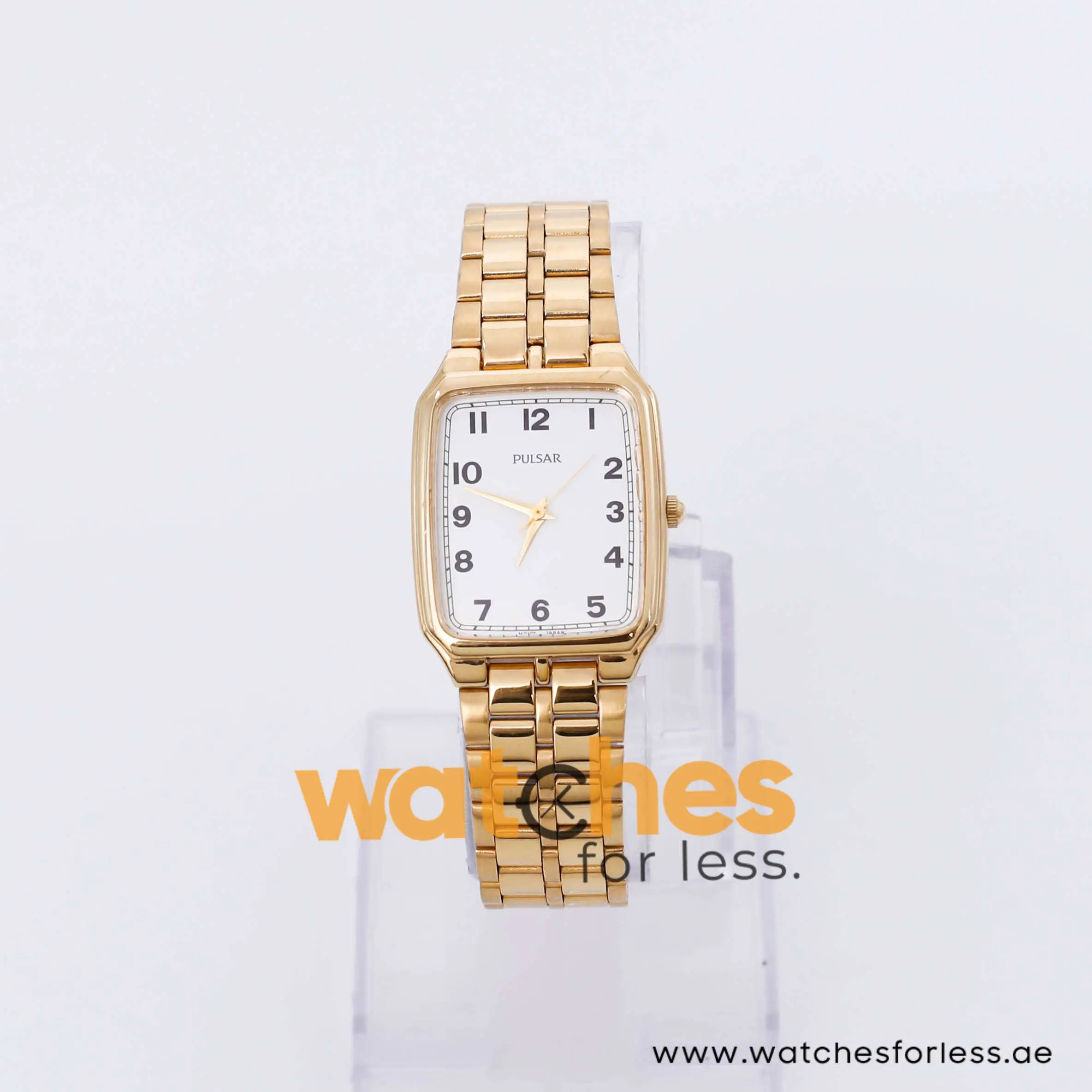 Pulsar Women’s Quartz Gold Stainless Steel White Dial 27mm Watch PRS512X