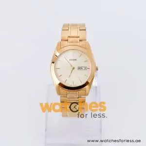 Pulsar Men’s Quartz Gold Stainless Steel Gold Dial 36mm Watch PXF194X