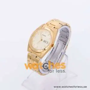 Pulsar Men’s Quartz Gold Stainless Steel Gold Dial 36mm Watch PXF194X