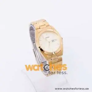 Pulsar Men’s Quartz Gold Stainless Steel Gold Dial 36mm Watch PXF194X