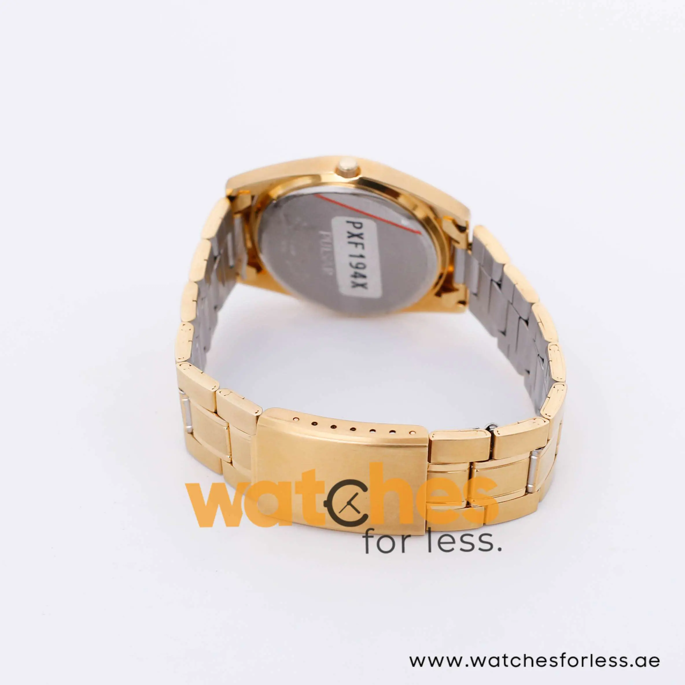 Pulsar Men’s Quartz Gold Stainless Steel Gold Dial 36mm Watch PXF194X