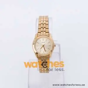 Pulsar Women’s Quartz Gold Stainless Steel Gold Dial 28mm Watch PRS506X