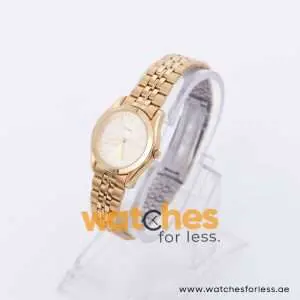 Pulsar Women’s Quartz Gold Stainless Steel Gold Dial 28mm Watch PRS506X