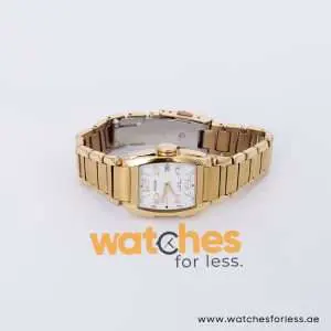 Pulsar Women’s Quartz Gold Stainless Steel White Dial 24mm Watch PXT614X1