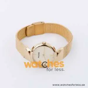 Pulsar Women’s Quartz Gold Stainless Steel Gold Dial 30mm Watch PH8234X1