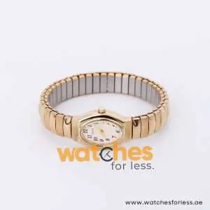 Pulsar Women’s Quartz Gold Stainless Steel Beige Dial 19mm Watch PRS578X9
