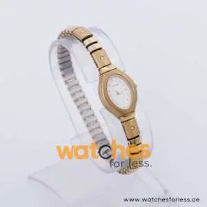 Pulsar Women’s Quartz Gold Stainless Steel White Dial 17mm Watch PPH518X9