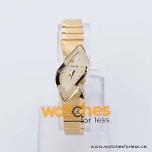 Pulsar Women’s Quartz Gold Stainless Steel Beige Dial 21mm Watch 1N00X331