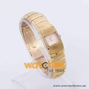 Pulsar Women’s Quartz Gold Stainless Steel Light Pink Dial 18mm Watch PEG722X1