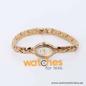 Pulsar Women’s Quartz Gold Stainless Steel Off-White Dial 19mm Watch PTC338X
