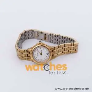 Pulsar Women’s Quartz Gold Stainless Steel White Dial 24mm Watch PXT9220X