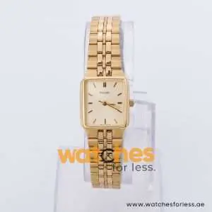 Pulsar Women’s Quartz Gold Stainless Steel Gold Dial 20mm Watch PTC204X