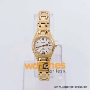 Pulsar Women’s Quartz Gold Stainless Steel Silver Dial 24mm Watch PXT602X1