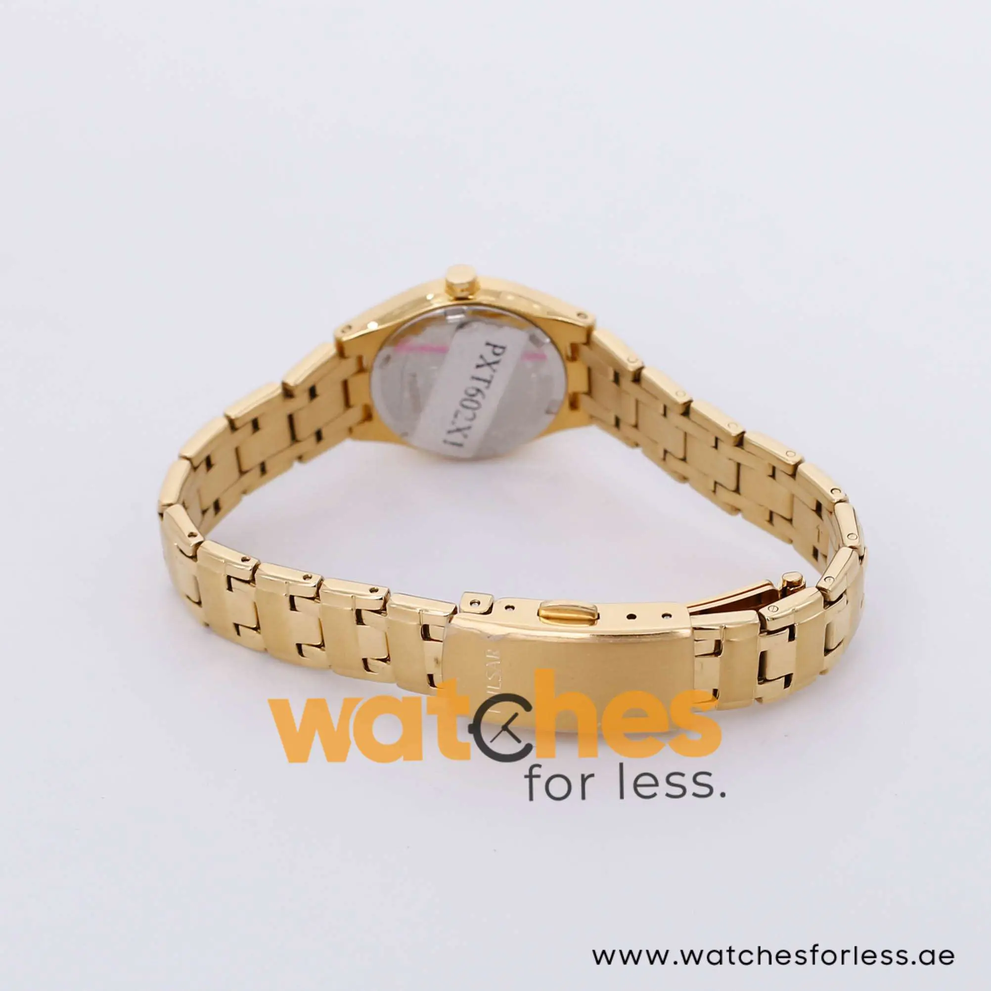Pulsar Women’s Quartz Gold Stainless Steel Silver Dial 24mm Watch PXT602X1