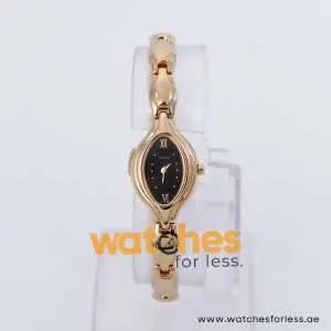 Pulsar Women’s Quartz Gold Stainless Steel Black Dial 19mm Watch PTC314X1