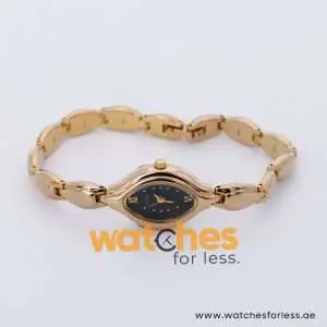 Pulsar Women’s Quartz Gold Stainless Steel Black Dial 19mm Watch PTC314X1