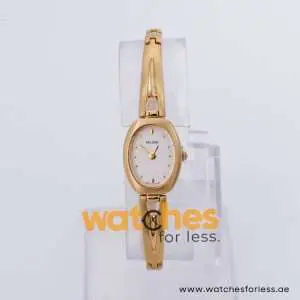 Pulsar Women’s Quartz Gold Stainless Steel White Dial 17mm Watch PT0176X