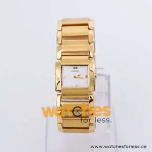 Pulsar Women’s Quartz Gold Stainless Steel White Dial 25mm Watch PTA484X