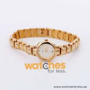 Pulsar Women’s Quartz Gold Stainless Steel Champagne Dial 23mm Watch PXQ384X9