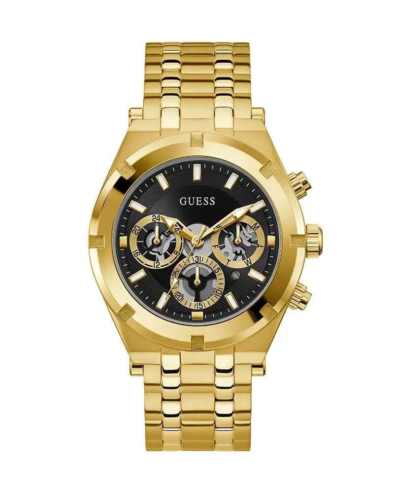 Guess Men’s Quartz Stainless Steel Black Dial 44mm Watch GW0260G2 UAE DUBAI AJMAN SHARJAH ABU DHABI RAS AL KHAIMA UMM UL QUWAIN ALAIN FUJAIRAH