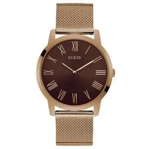 Guess Men’s Quartz Rose Gold Stainless Steel Brown Dial 44mm Watch GW0074G1 UAE DUBAI AJMAN SHARJAH ABU DHABI RAS AL KHAIMA UMM UL QUWAIN ALAIN FUJAIRAH