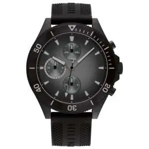 Tommy Hilfiger Men’s Quartz Black Silicone Strap Black Dial 46mm Watch 1791921 UAE DUBAI AJMAN SHARJAH ABU DHABI RAS AL KHAIMA UMM UL QUWAIN ALAIN FUJAIRAH