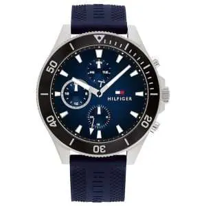 Tommy Hilfiger Men’s Quartz Blue Silicone Strap Blue Dial 46mm Watch 1791920 UAE DUBAI AJMAN SHARJAH ABU DHABI RAS AL KHAIMA UMM UL QUWAIN ALAIN FUJAIRAH