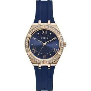 Guess Women’s Quartz Blue Silicone Strap Blue Dial 36mm Watch GW0034L4