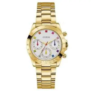 Guess Women’s Quartz Gold Stainless Steel White Dial 38mm Watch GW0457L1 UAE DUBAI AJMAN SHARJAH ABU DHABI RAS AL KHAIMA UMM UL QUWAIN ALAIN FUJAIRAH