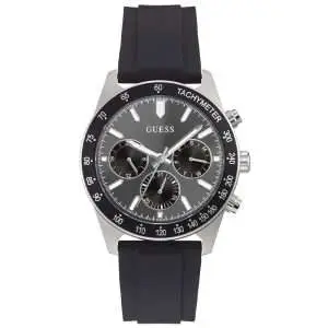 Guess Men’s Quartz Black Silicone Strap Black Dial 42mm Watch GW0332G1 UAE DUBAI AJMAN SHARJAH ABU DHABI RAS AL KHAIMA UMM UL QUWAIN ALAIN FUJAIRAH